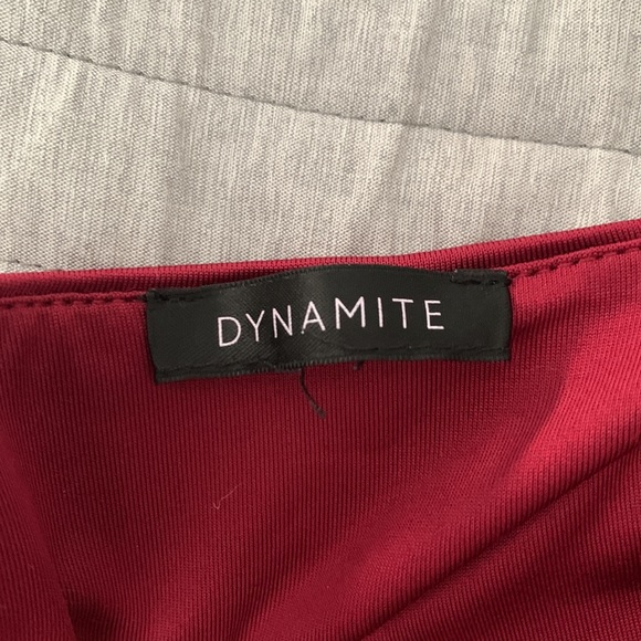 Dynamite Red/Pink Satin Thick Strap Tank Top - Picture 3 of 3